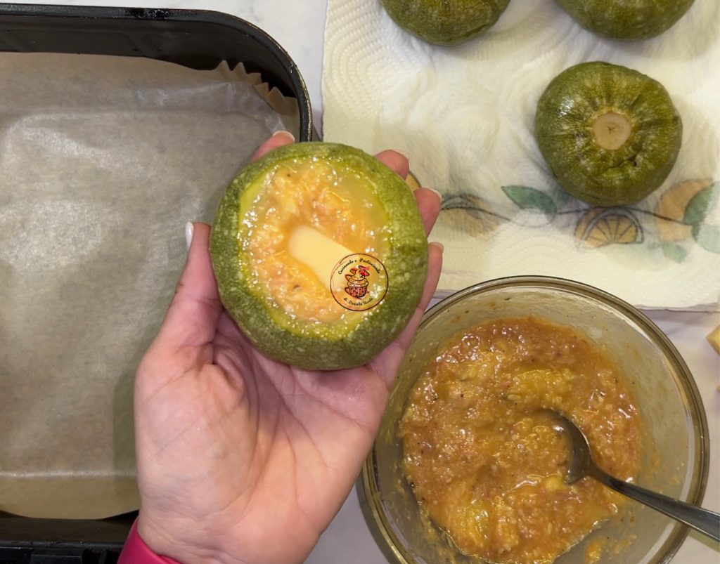 GEFÜLLTE RUNDE ZUCCHINI AUS DER HEISSLUFTFRITTEUSE
