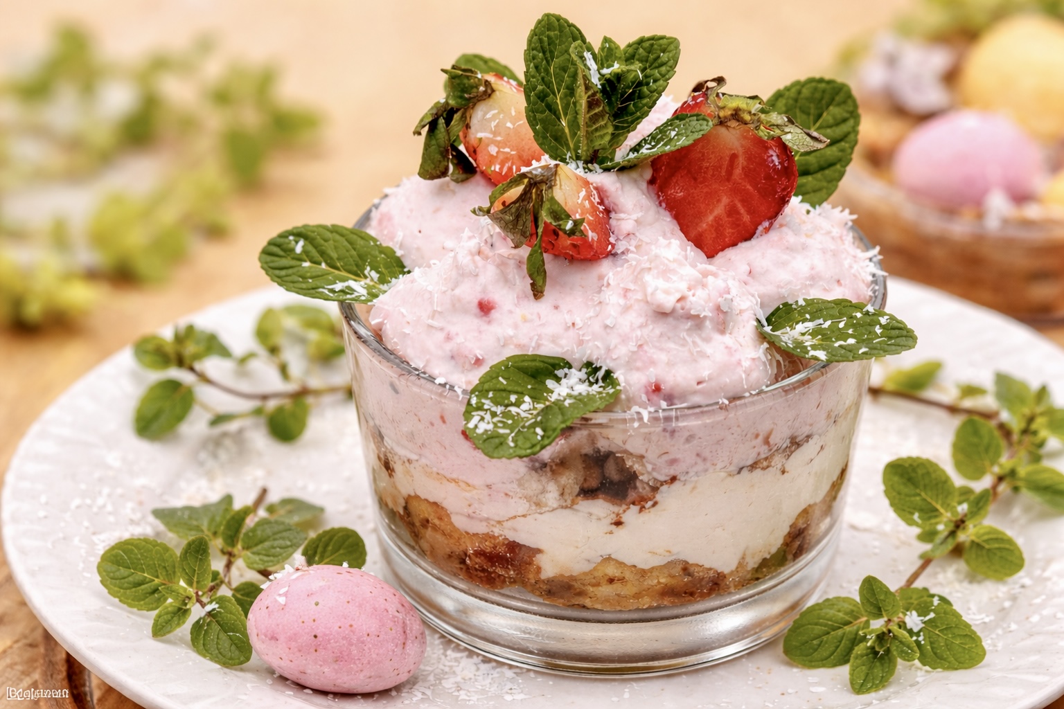 Colomba-Tiramisù mit Erdbeeren und Kokos – Einfaches Dessert ohne Eier