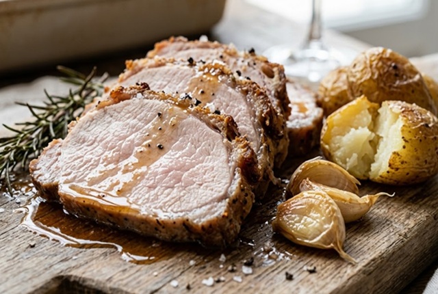 Zarter und saftiger Schweinebraten aus dem Ofen