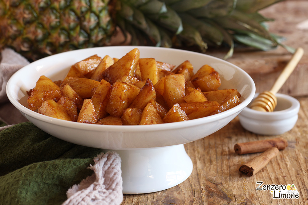 Ananas in der Pfanne