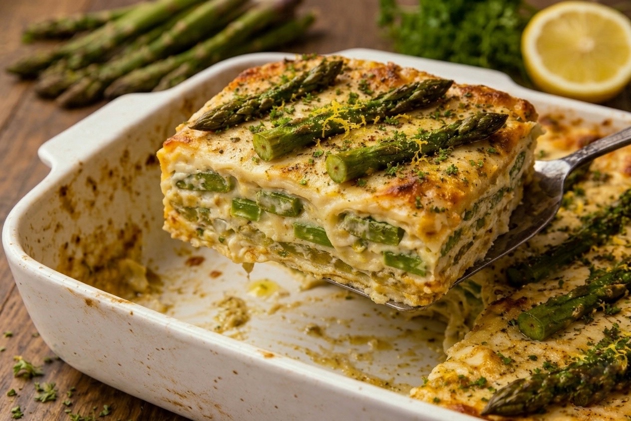 LASAGNE MIT SPARGEL UND ZITRONEN-BECHAMEL