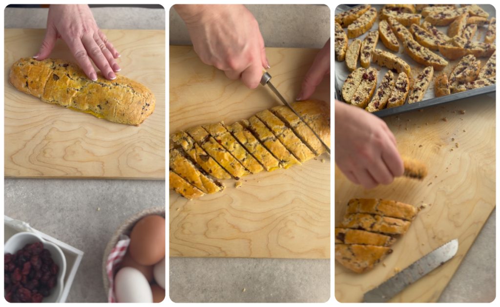 Cantuccini mit Schokolade und Cranberries