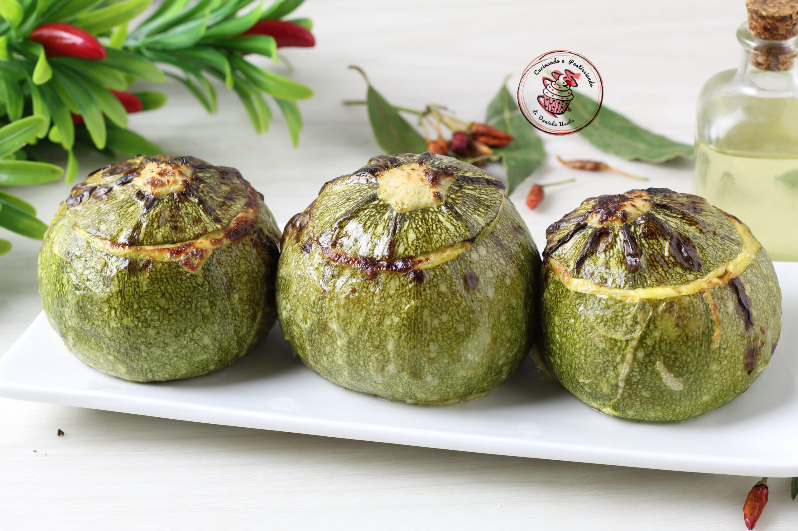 Gefüllte runde Zucchini aus der Heißluftfritteuse: einfach, schnell und super lecker