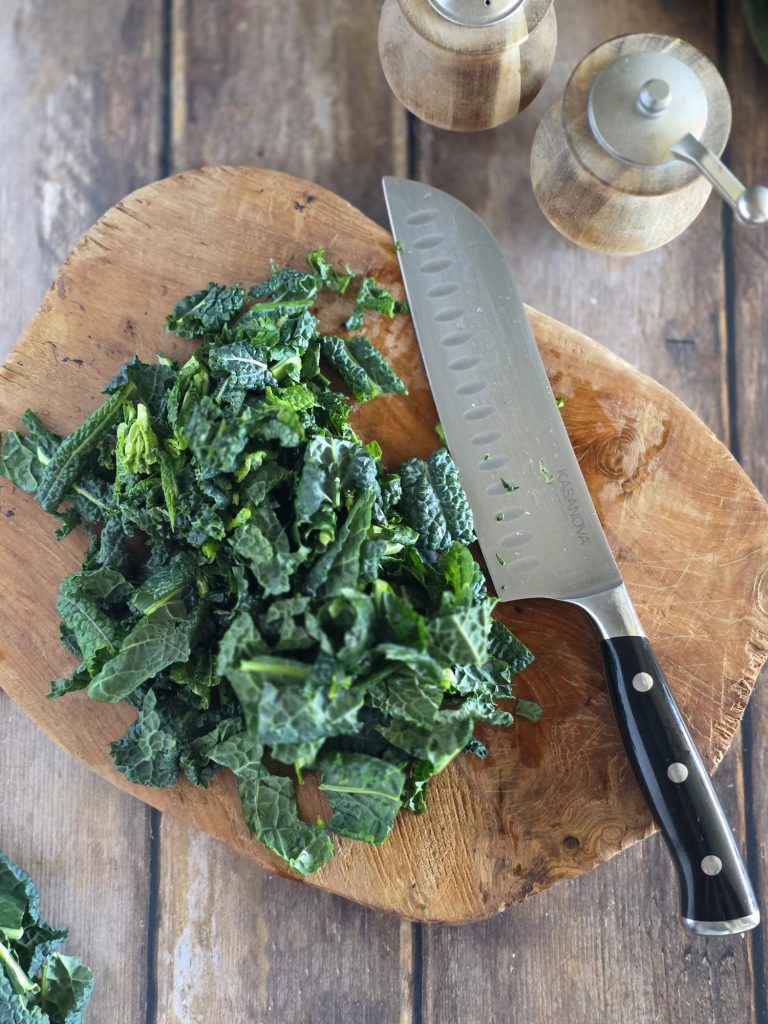 Farinata aus Kichererbsen mit Schwarzkohl