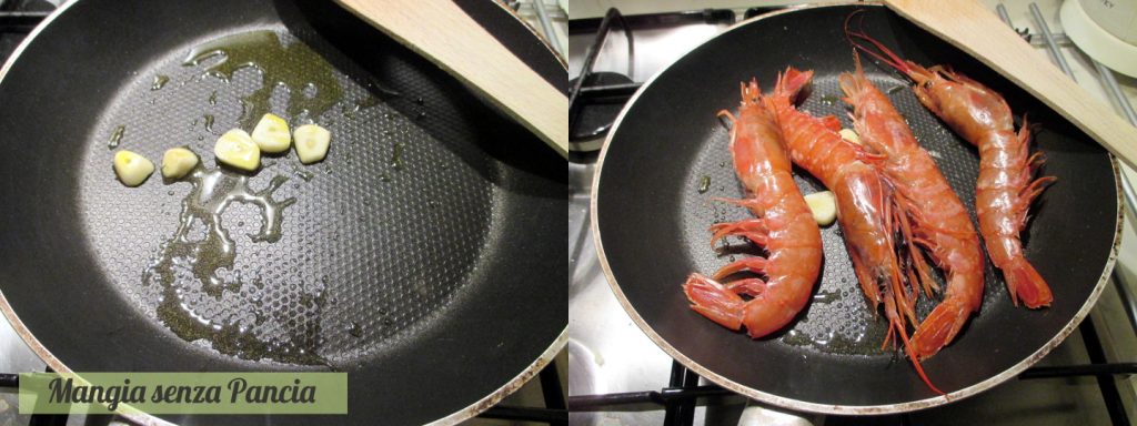 Garnelen in der Pfanne mit Zitrone, Mangia senza Pancia