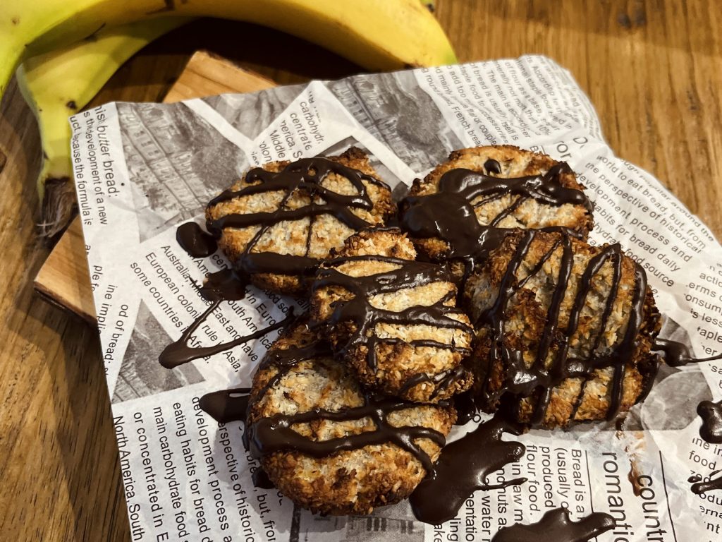 Weiche Kokos-Bananen-Kekse