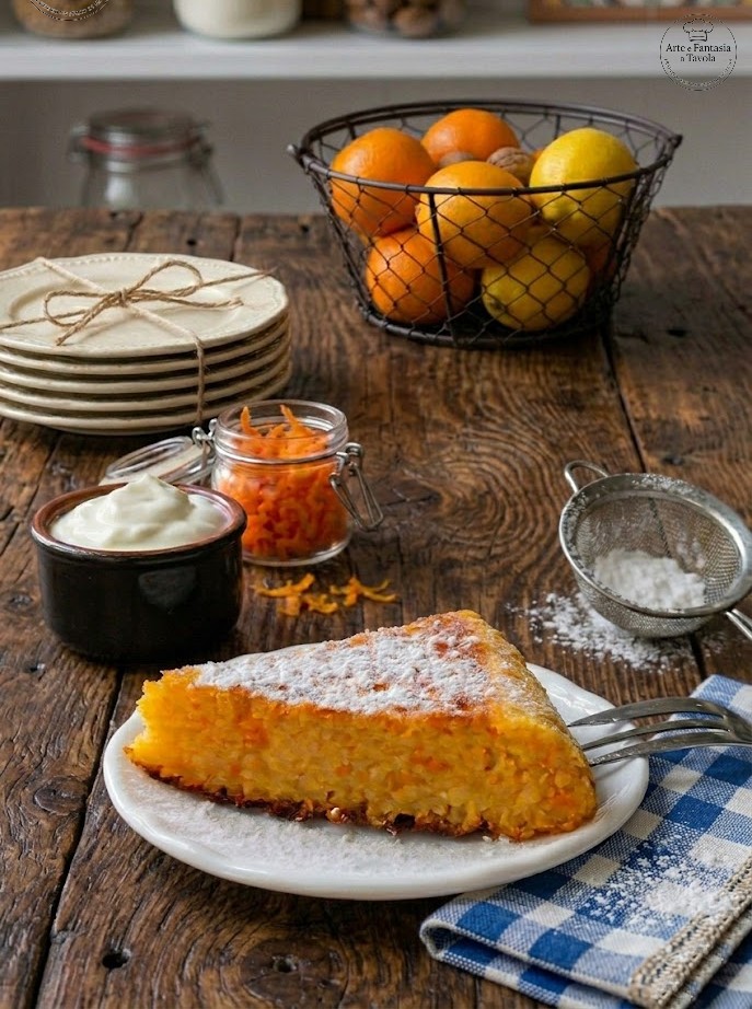 Karottenkuchen mit griechischem Joghurt