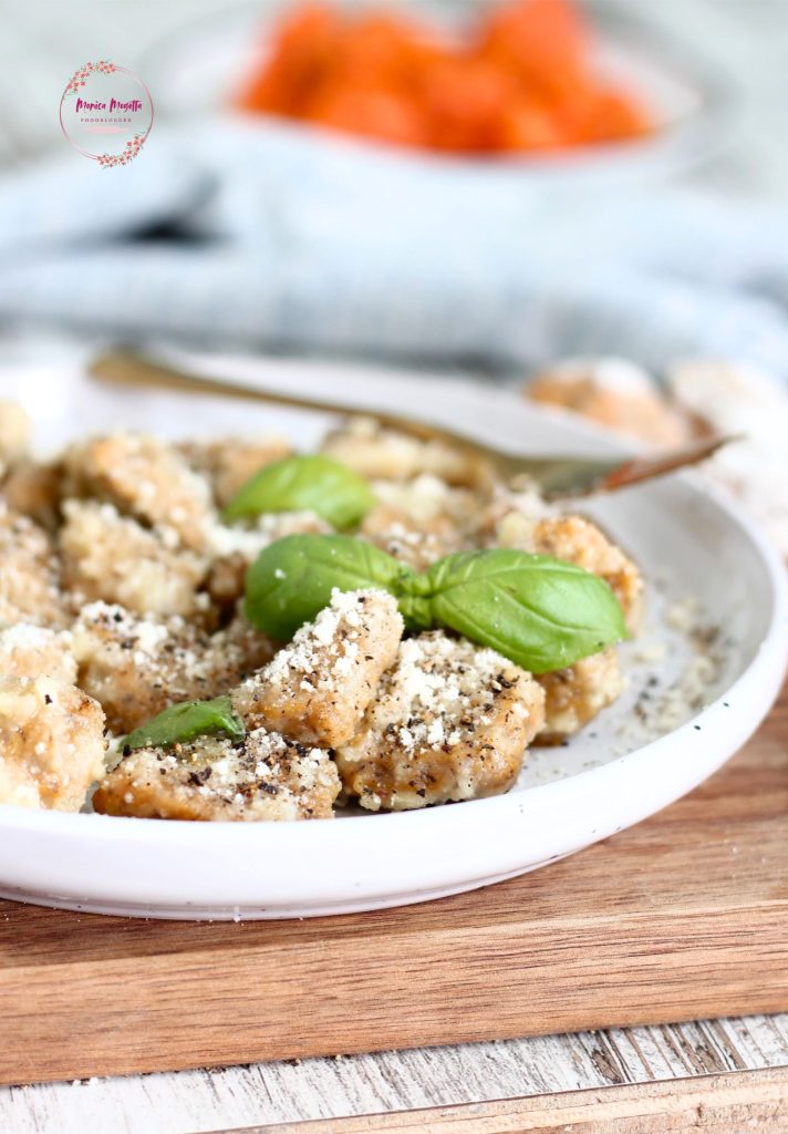 Kürbis-Gnocchi mit Buchweizen und Mehl mit niedrigem glykämischen Index