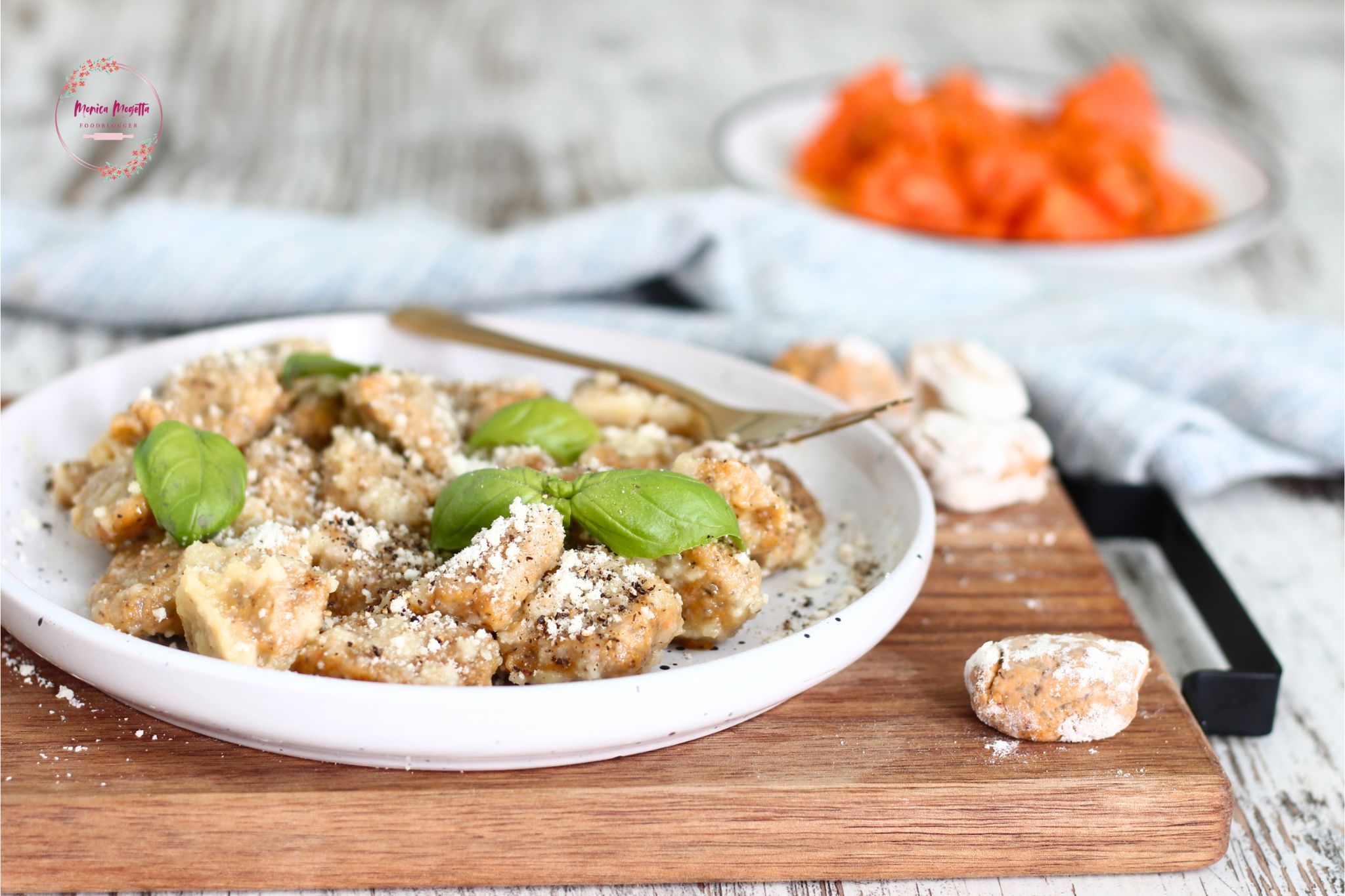 Kürbis-Gnocchi mit Buchweizen und Mehl mit niedrigem glykämischen Index