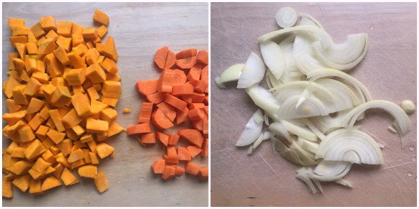 Kürbis-Karotten-Cremesuppe - Schritt 1