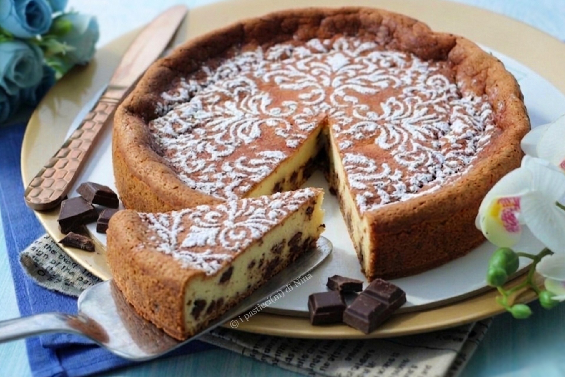 Leichte Ricotta-Schokoladentorte