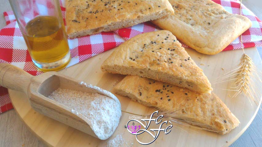 Grundrezept für halbvollkornige Focaccia