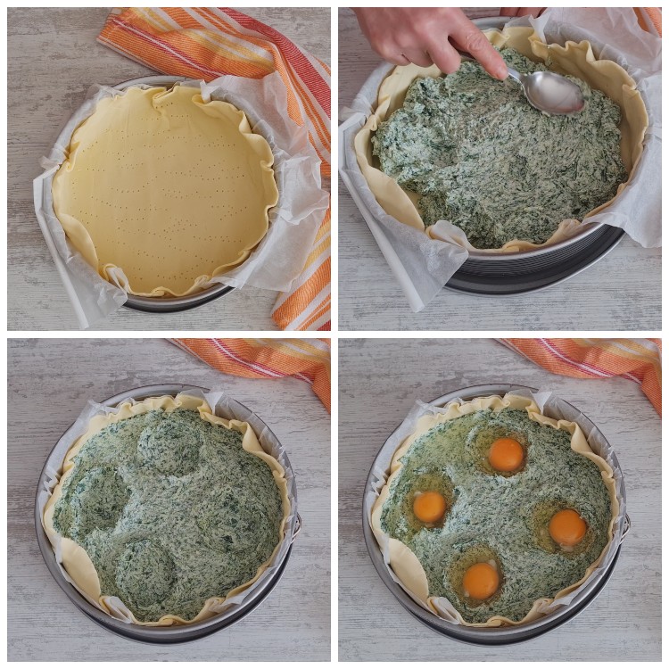 Pasqualina-Torte, Zubereitung