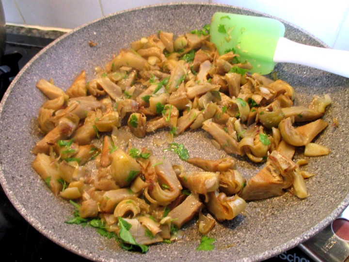 Pasta mit Artischocken light Zubereitung, Mangia senza Pancia