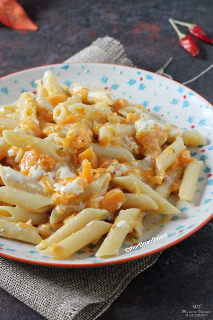 Pasta mit Kürbis und Stracchino