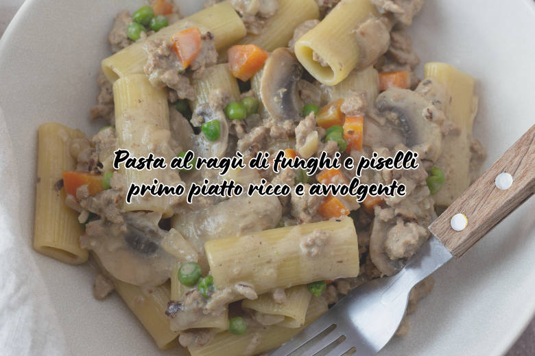 Pasta mit Pilz-Ragù und Erbsen, ein reichhaltiges und umhüllendes Hauptgericht
