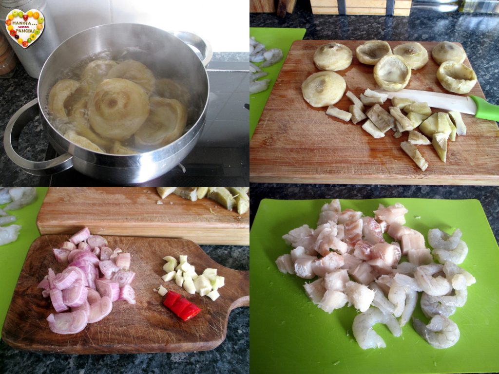 Risotto mit Garnelen und Artischocken, Mangia senza Pancia