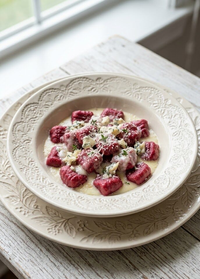 Rote-Bete-Gnocchi ohne Ei v
