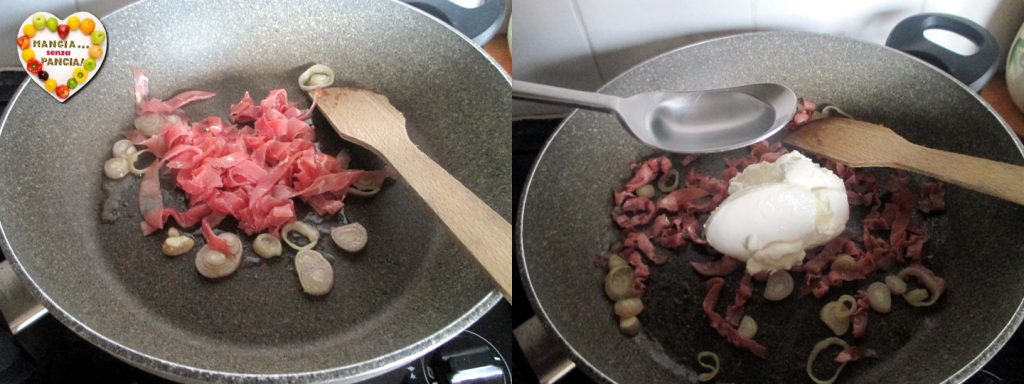 Pasta mit Ricotta, Bresaola und Rucola, Mangia senza Pancia