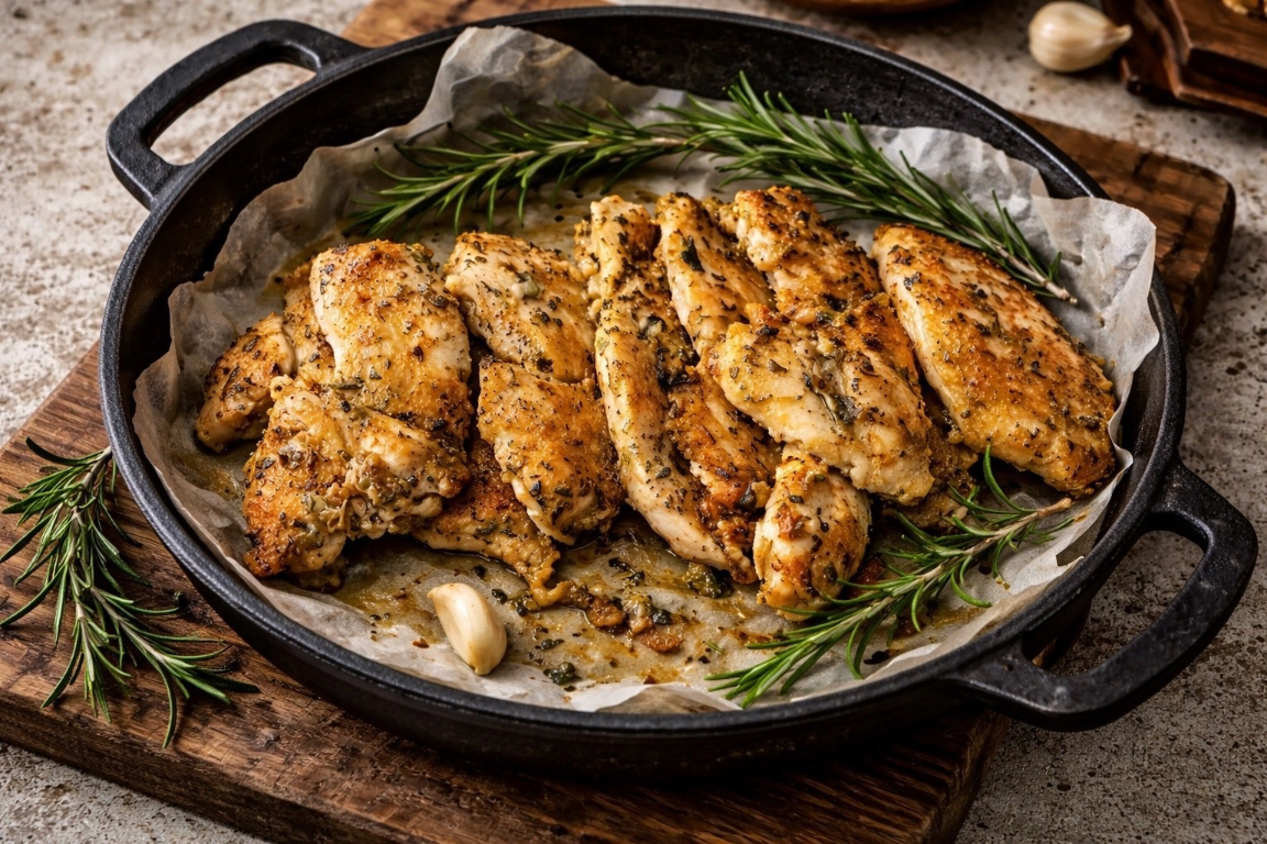 Hähnchen-Tagliata mit Kräutern