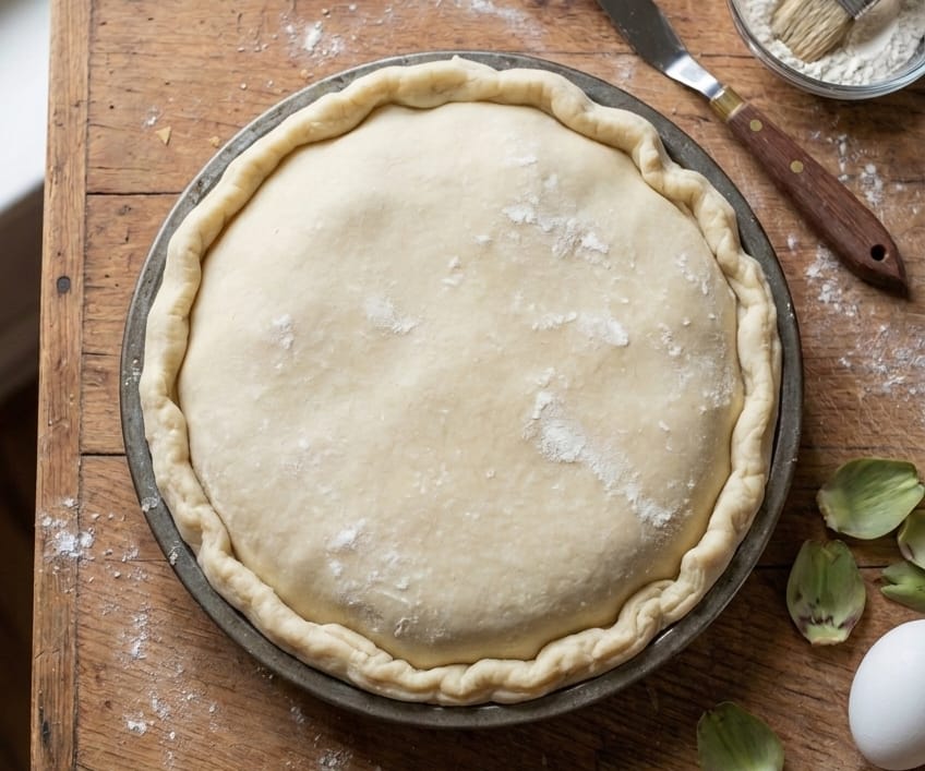 Pasqualina-Torte mit Artischocken