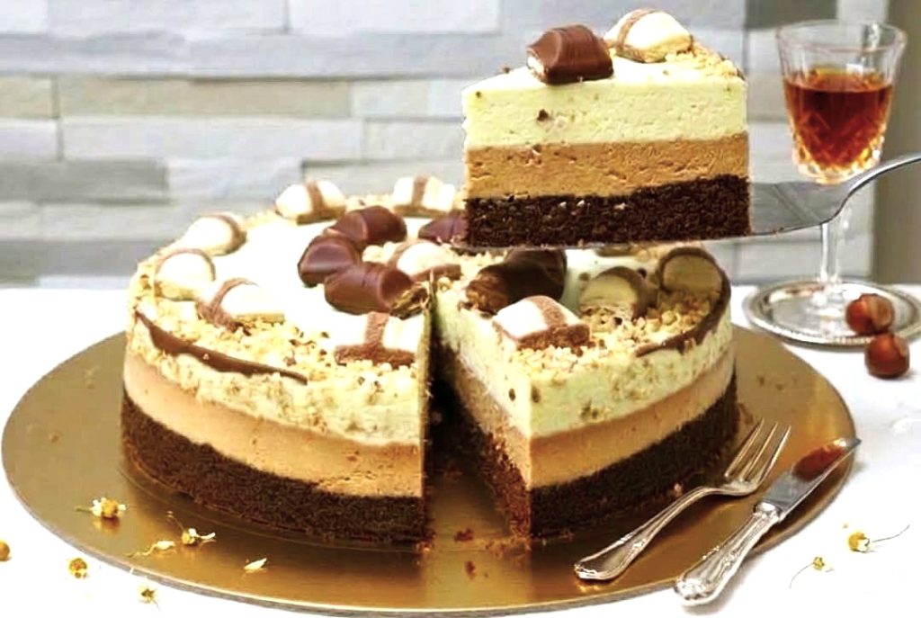 Die Torte mit drei Schokoladen