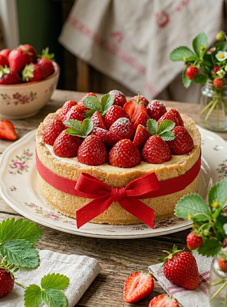 New York Cheesecake mit Erdbeeren – Originalrezept,