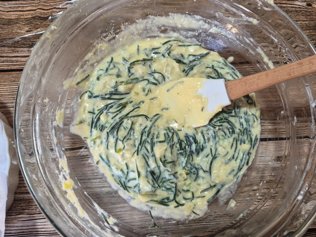 Frittata mit Agretti aus dem Ofen oder aus der Heißluftfritteuse