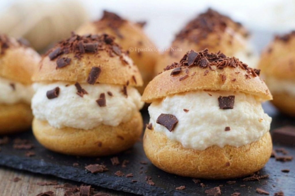 Windbeutel mit Milch- und Ricotta-Creme Rezept I Pasticcini di Nina