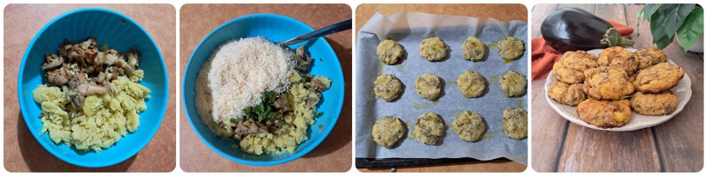 Auberginen- und Kartoffelbällchen