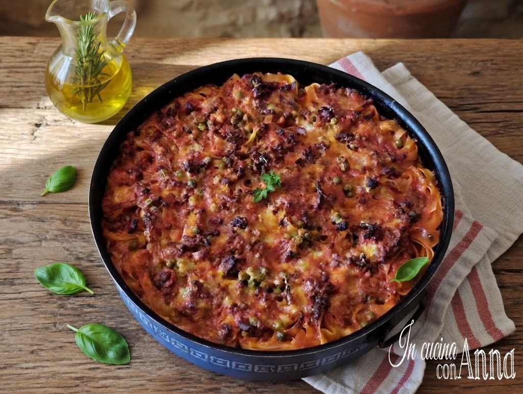 Überbackene Tagliatelle