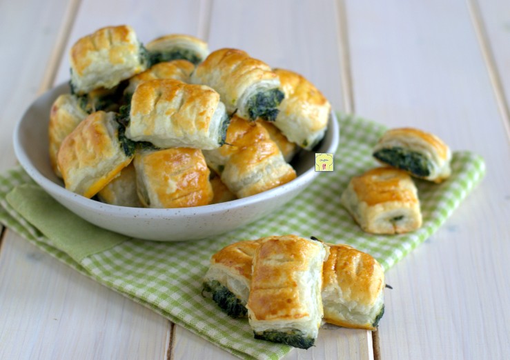 Blätterteig-Häppchen mit Ricotta und Spinat