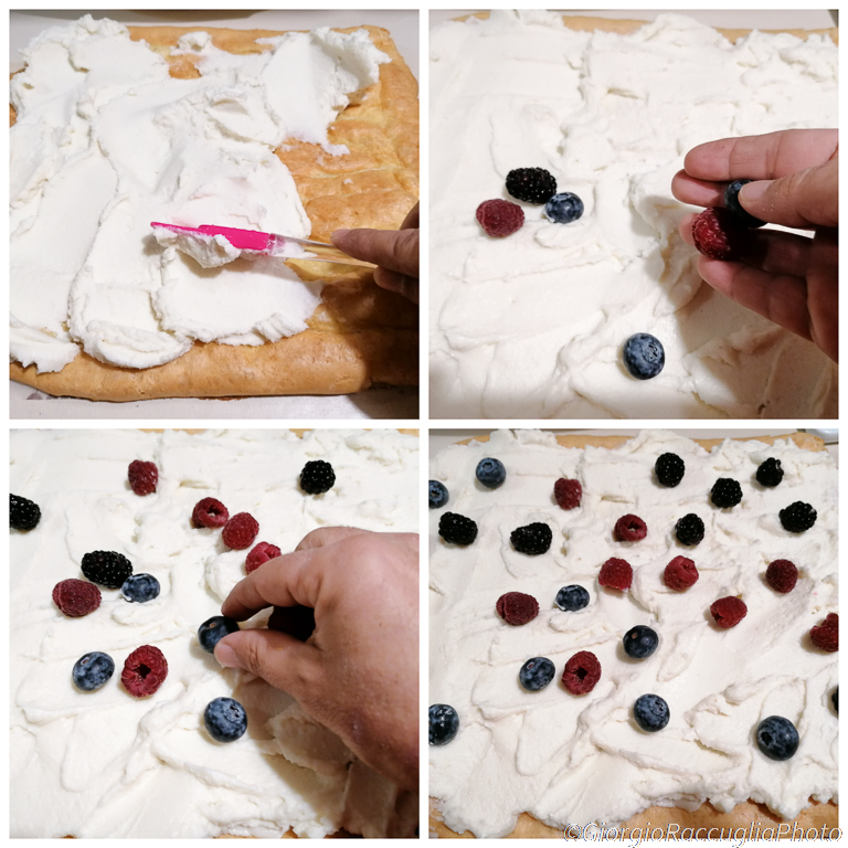 Brandteigrolle Ricotta-Creme Beeren