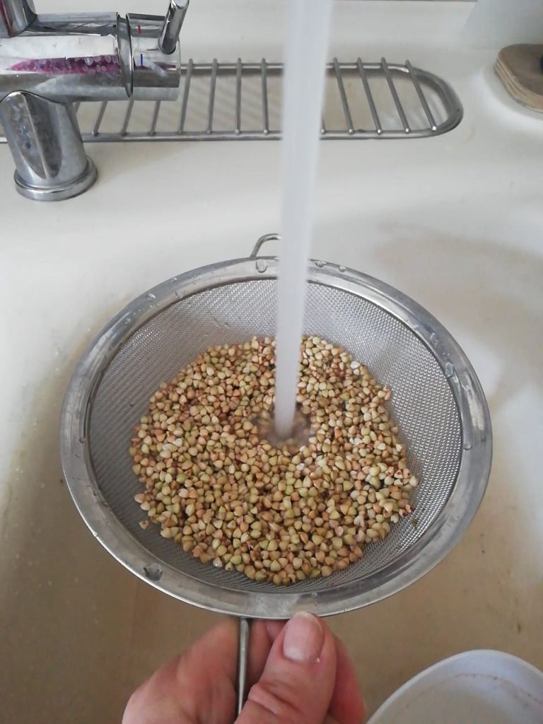 Buchweizen waschen