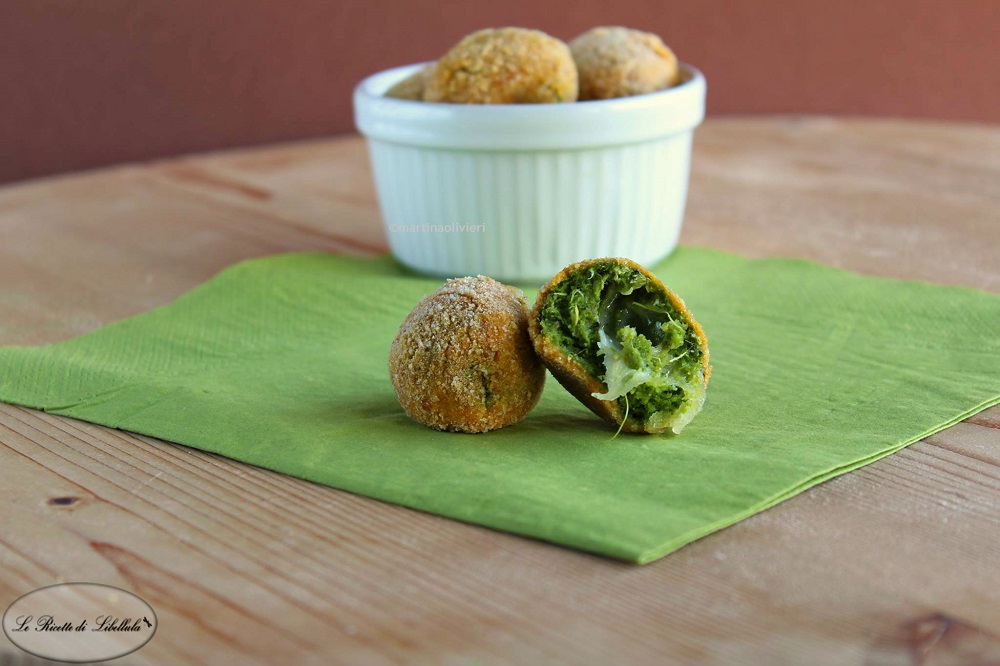 Cime-di-Rapa-Frikadellen mit Scamorza-Kern