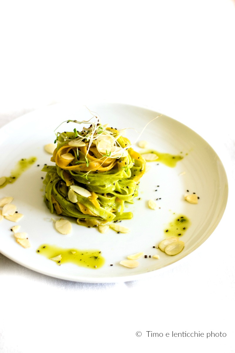 Fettuccine mit Mandelpesto