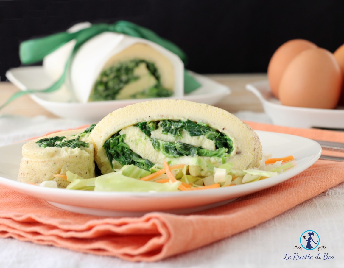 Frittata-Rolle mit Spinat und Robiola