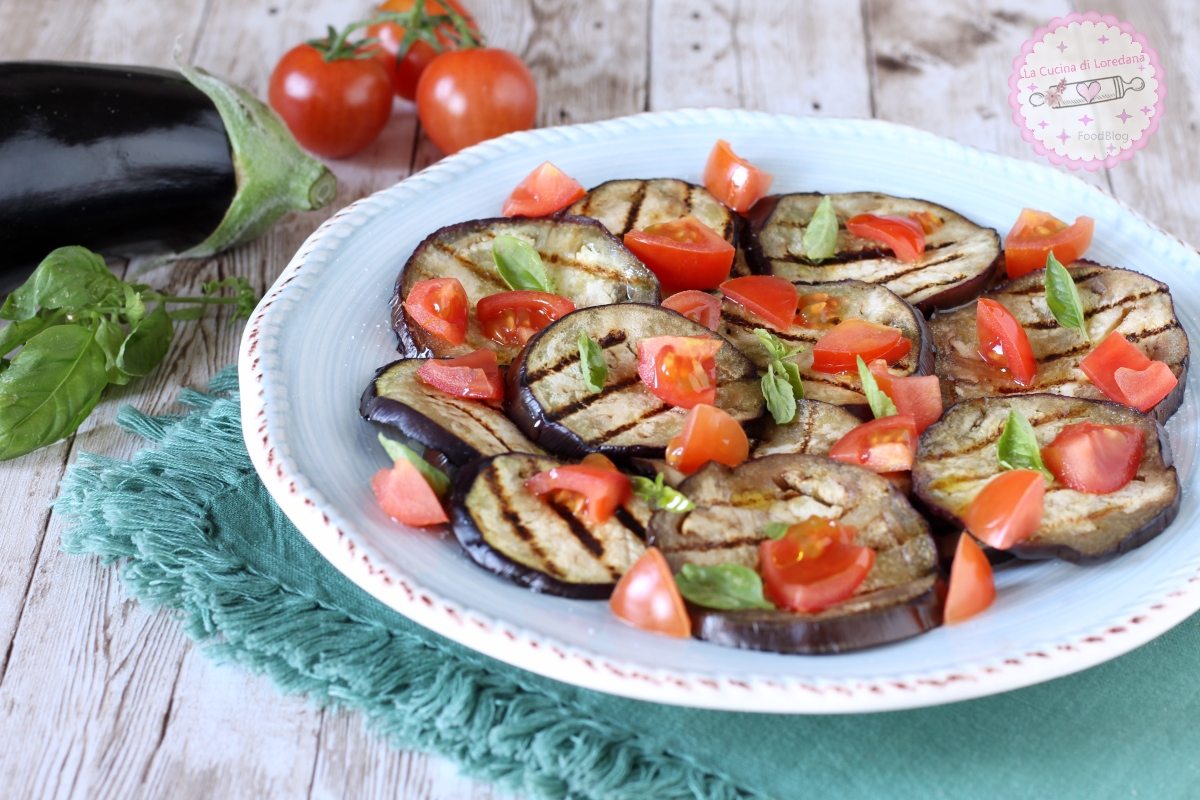 GEGRILLTE AUBERGINEN MIT KIRSCHTOMATEN einfach, schnell und superlecker