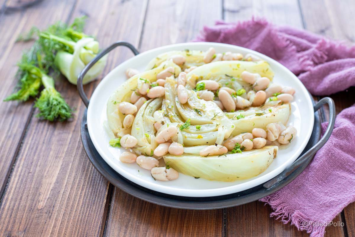 Geschmorter Fenchel mit Cannellini-Bohnen