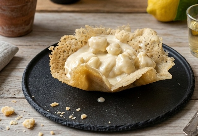 Gnocchi in Parmesan-Waffel