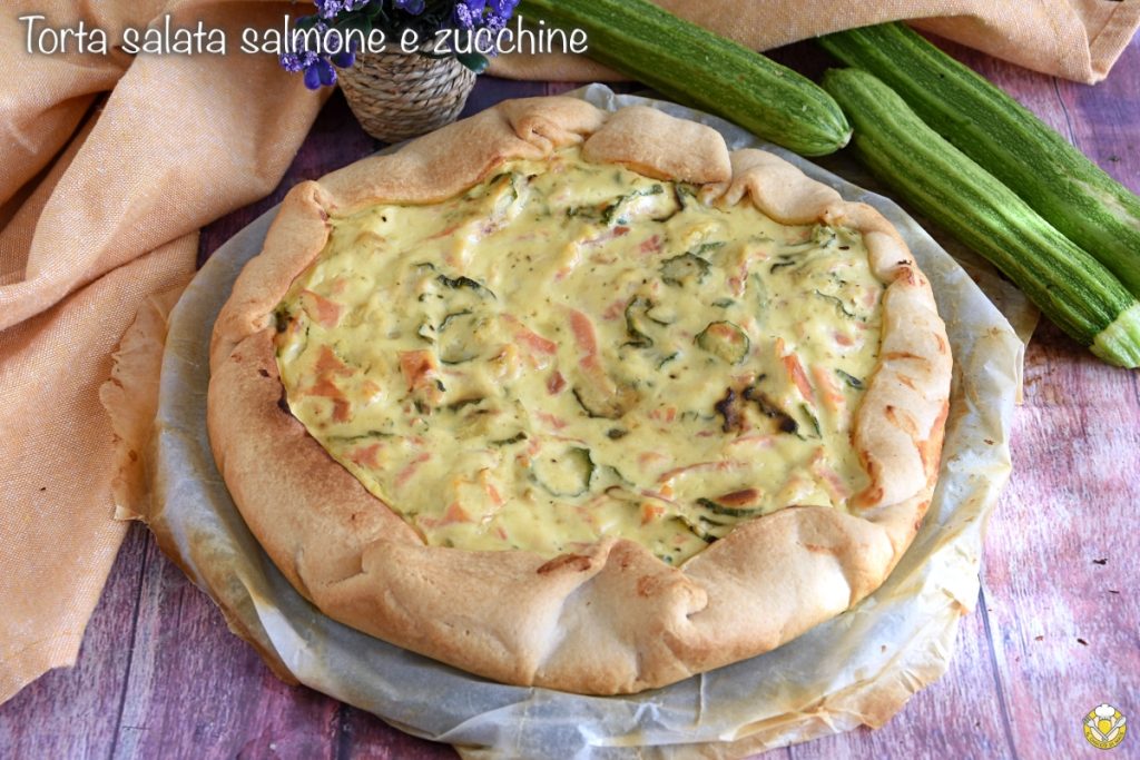 herzhafte tarte mit lachs und zucchini rezept herzhafter kuchen mit blätterteig oder pate brisée und fisch il chicco di mais