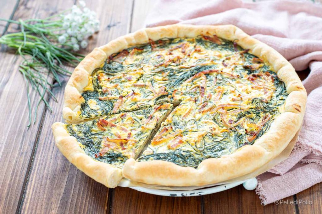 herzhafter Kuchen mit Agretti