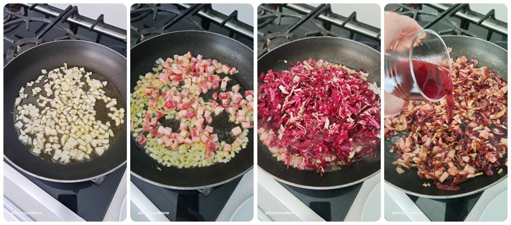 Pasta mit Pancetta und Radicchio