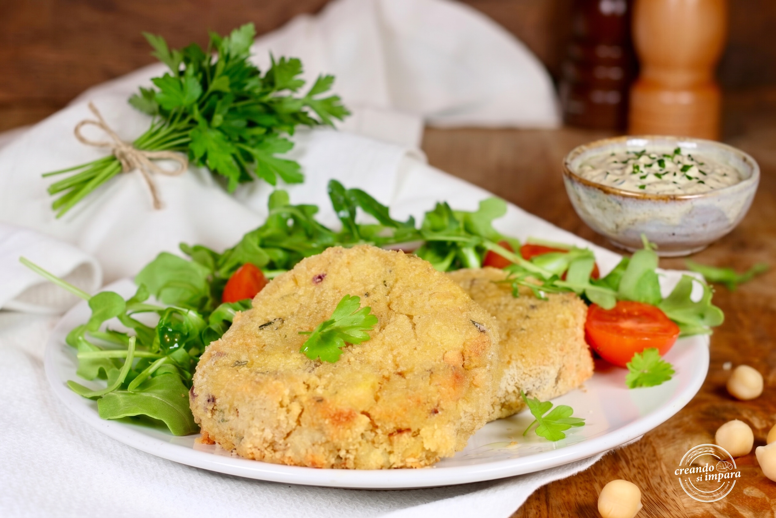 Kichererbsen-Burger: das würzige, zarte Rezept mit gedämpften Kartoffeln