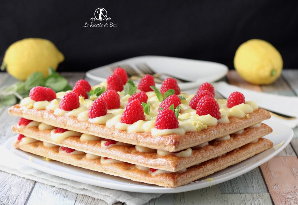 Millefeuille mit Himbeeren