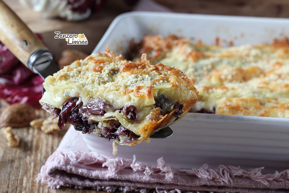 Lasagne mit Radicchio und Käse