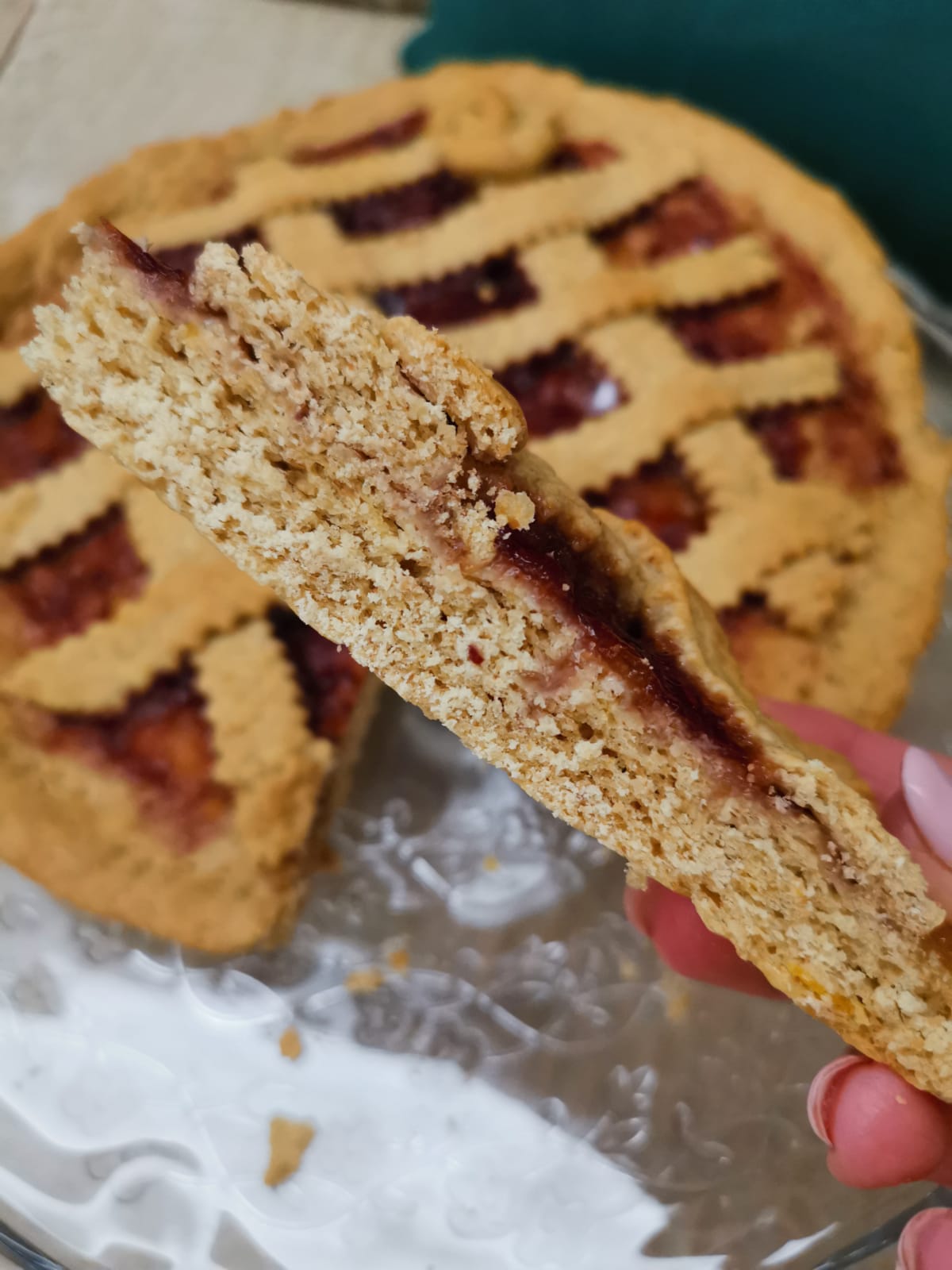Marmeladen-Crostata mit weichem Milch-Mürbeteig (leicht und ohne Butter)