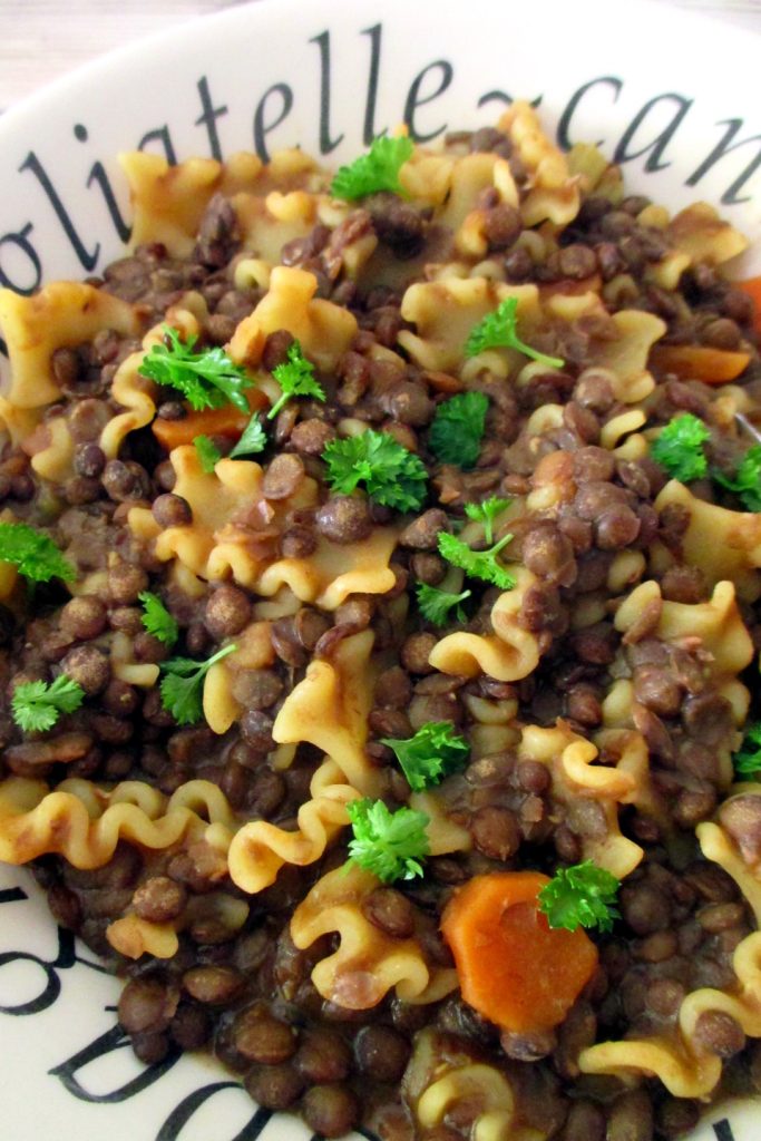 Pasta und Linsen leicht, Mangia senza Pancia