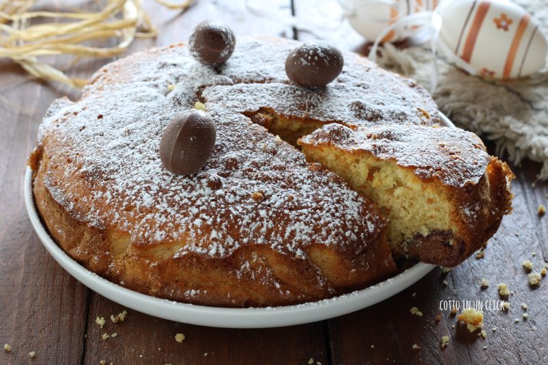 Kuchen mit Schokoladeneiern