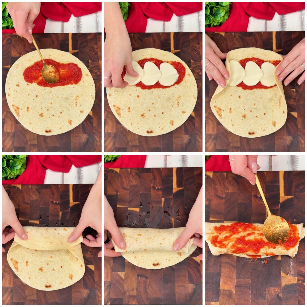 Pizzaiola-Burrito aus der Heißluftfritteuse